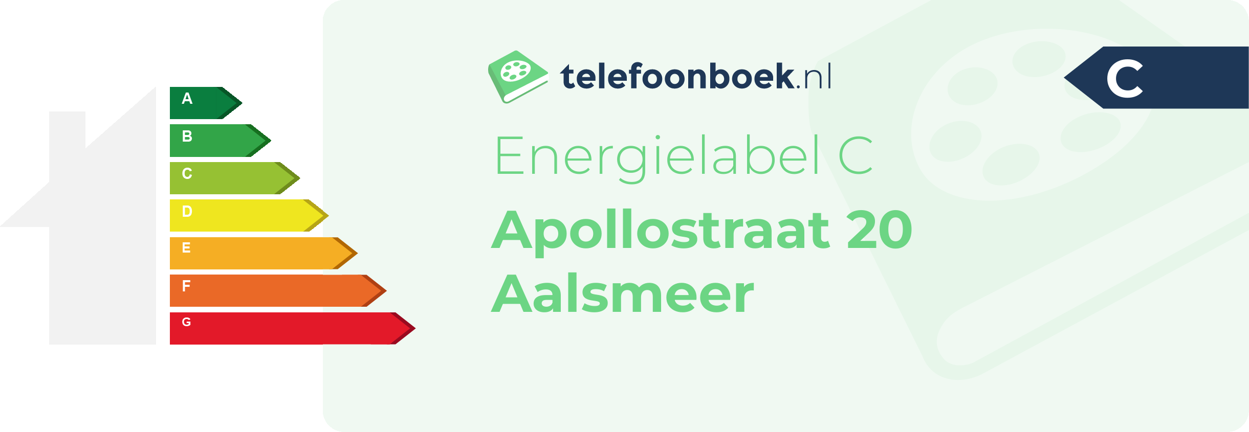 Energielabel Apollostraat 20 Aalsmeer