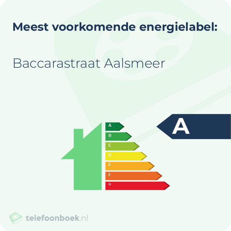 Energielabel Baccarastraat Aalsmeer | Meest voorkomend