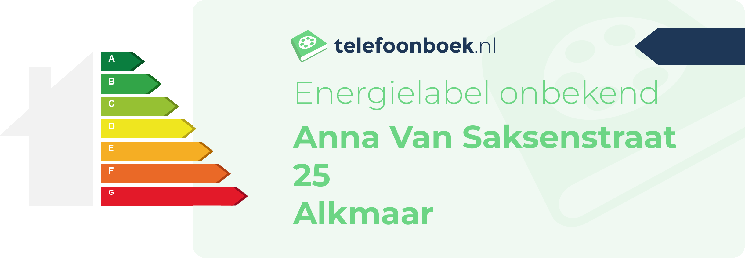 Energielabel Anna Van Saksenstraat 25 Alkmaar