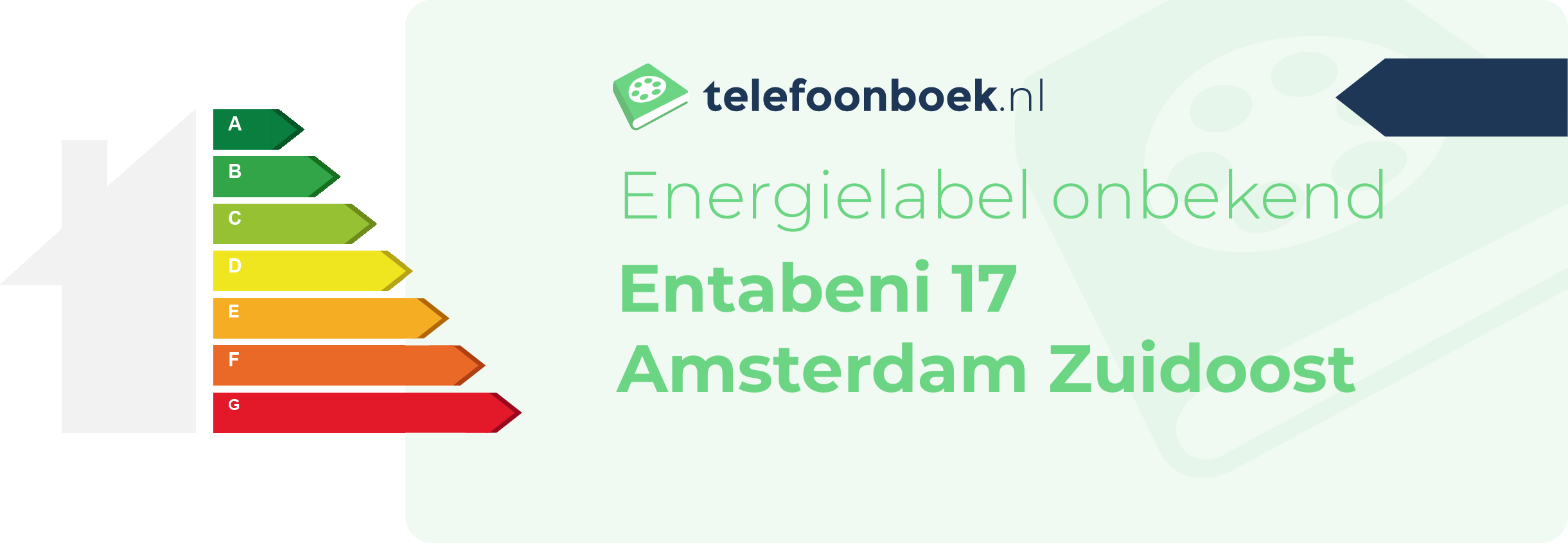 Energielabel Entabeni 17 Amsterdam Zuidoost