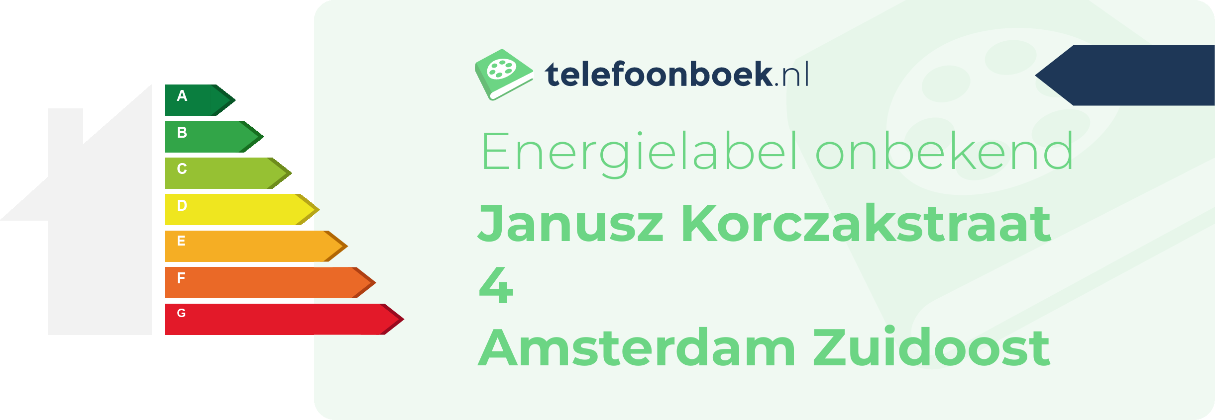 Energielabel Janusz Korczakstraat 4 Amsterdam Zuidoost