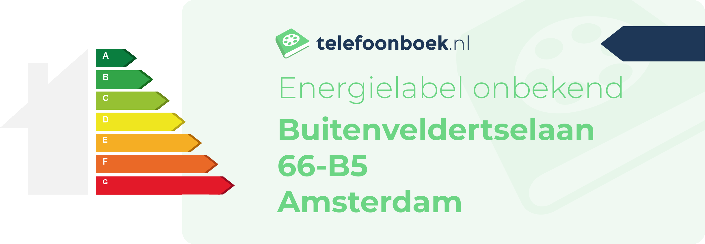 Energielabel Buitenveldertselaan 66-B5 Amsterdam
