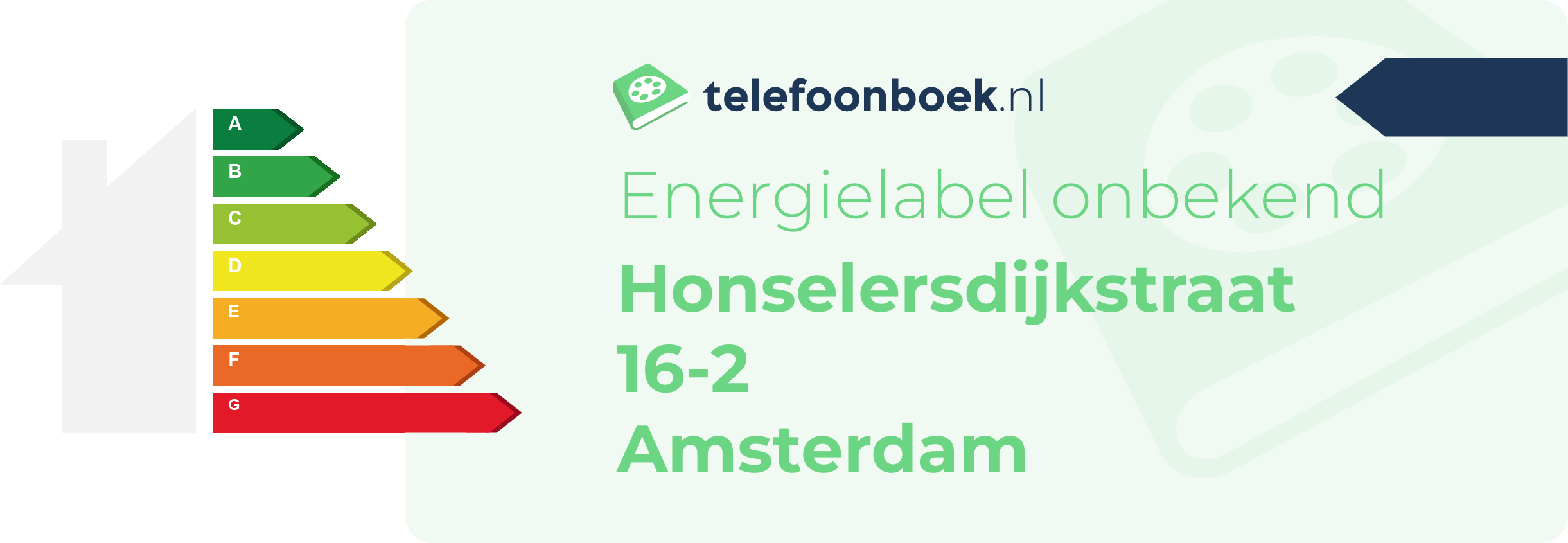 Energielabel Honselersdijkstraat 16-2 Amsterdam