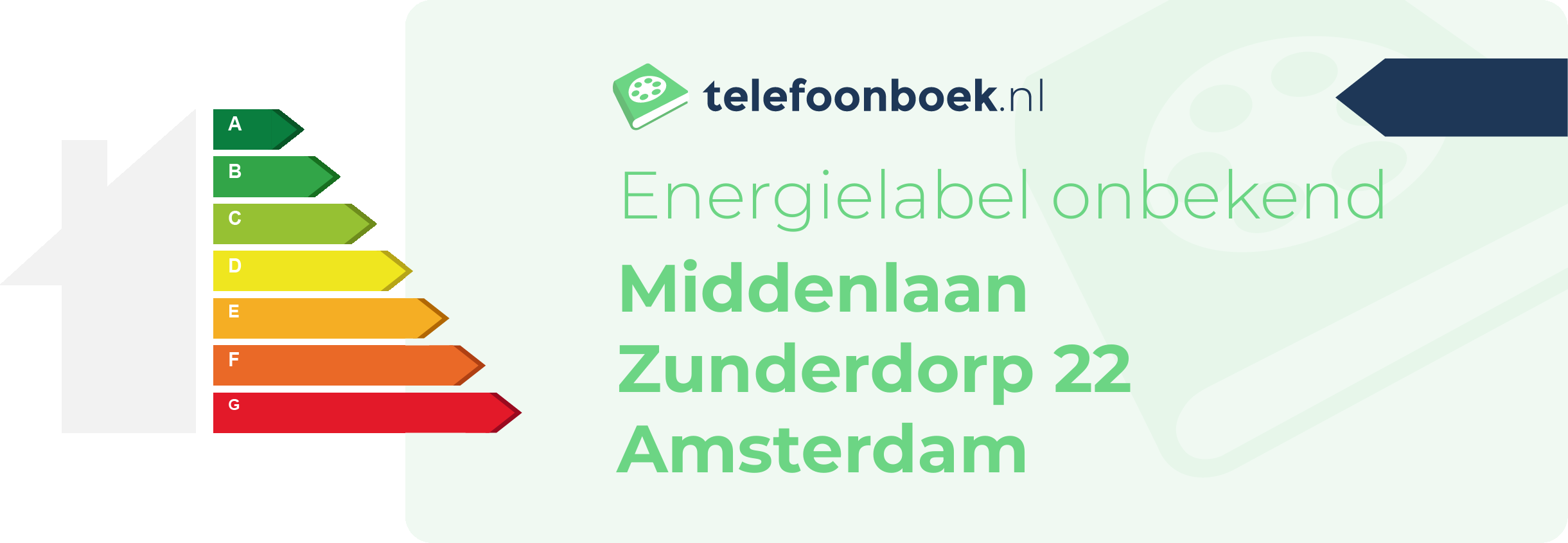 Energielabel Middenlaan Zunderdorp 22 Amsterdam
