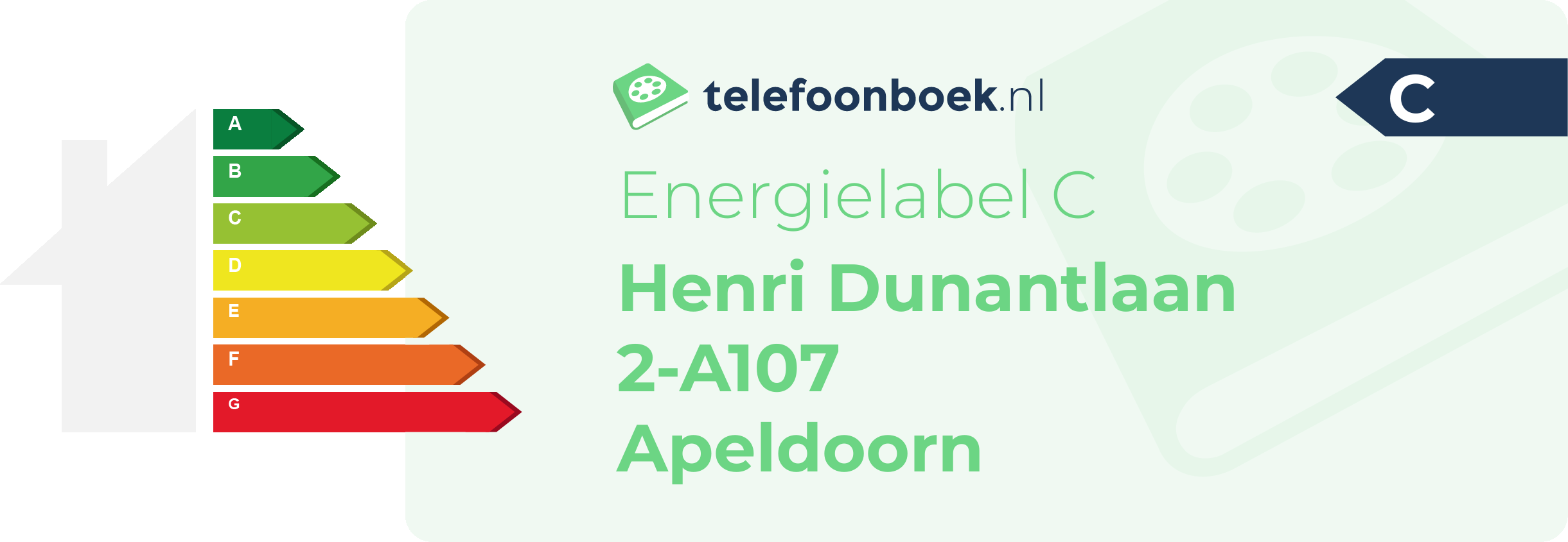 Energielabel Henri Dunantlaan 2-A107 Apeldoorn