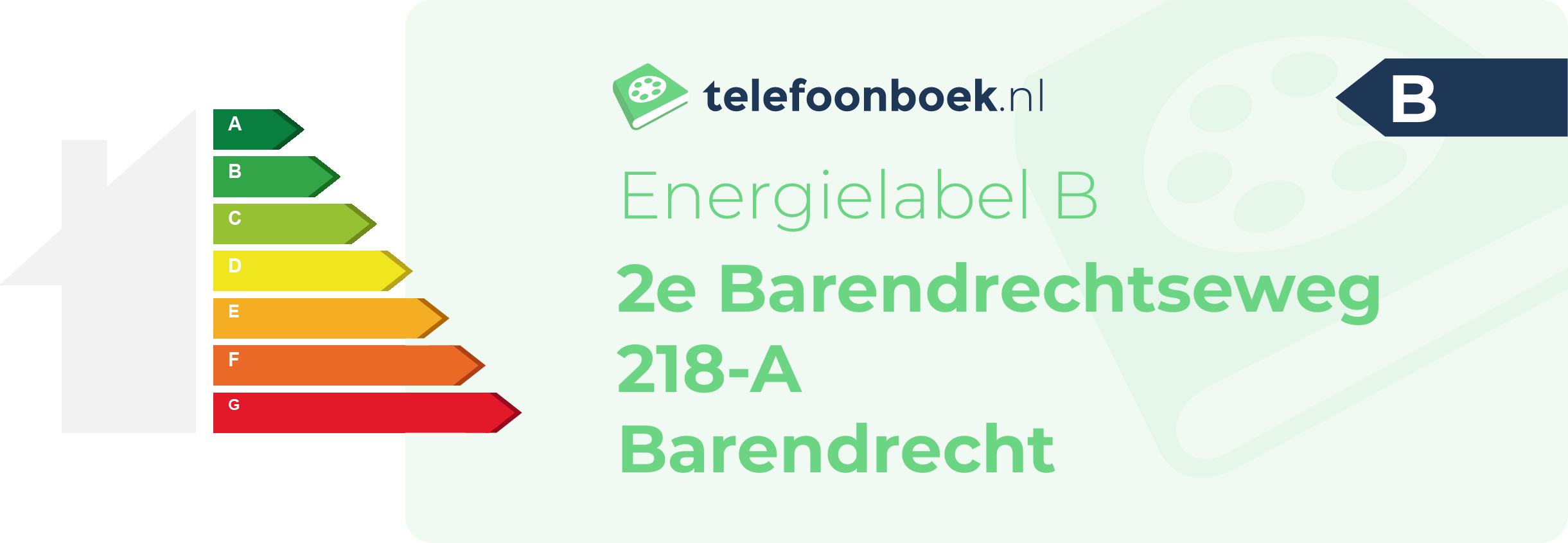 Energielabel 2e Barendrechtseweg 218-A Barendrecht