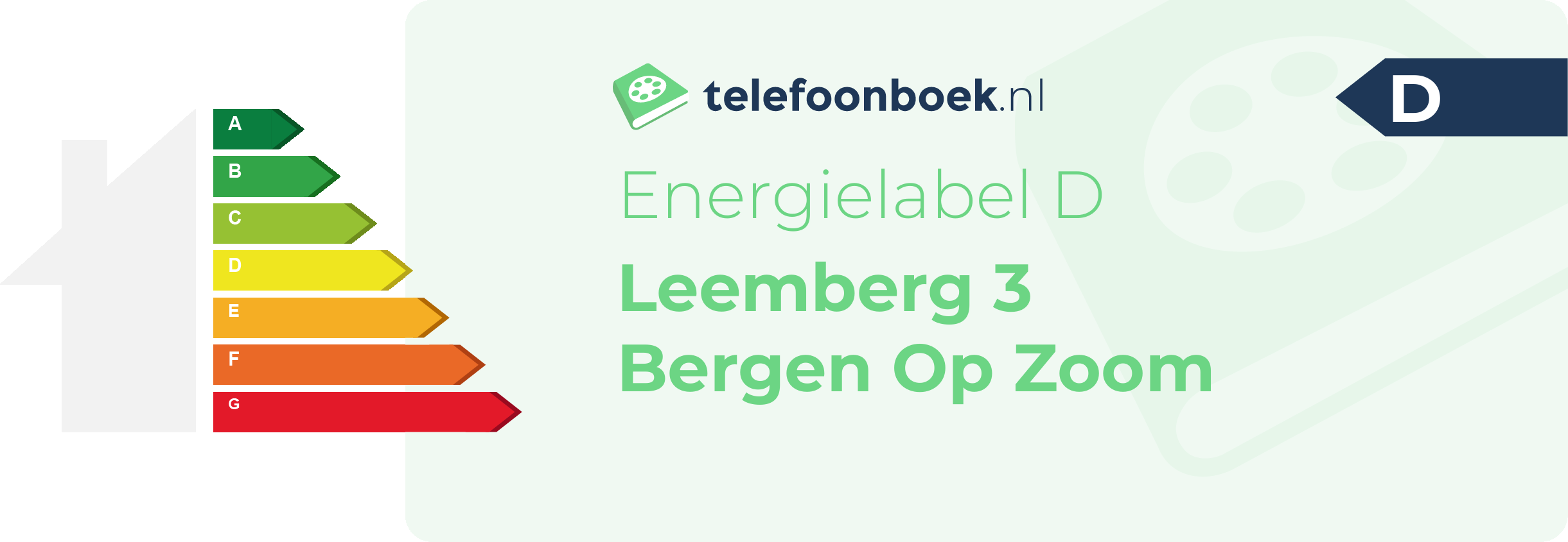 Energielabel Leemberg 3 Bergen Op Zoom