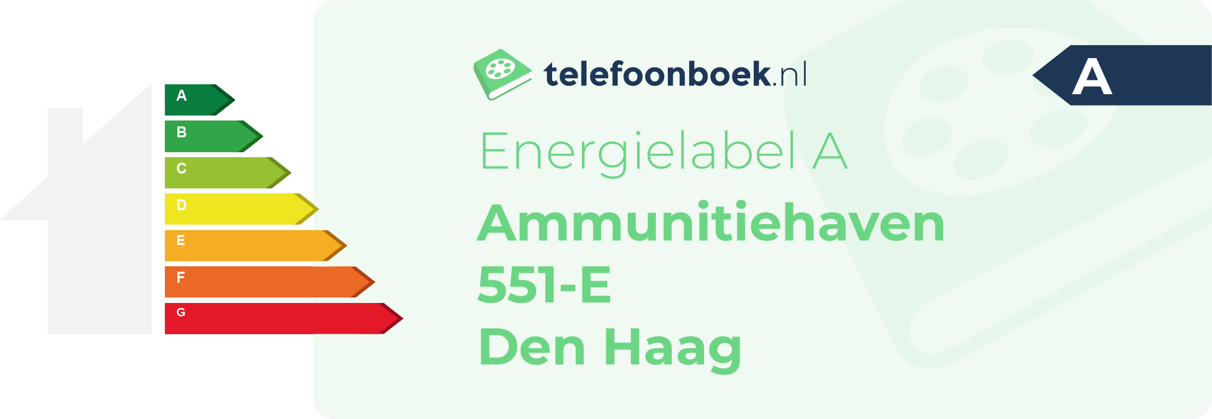 Energielabel Ammunitiehaven 551-E Den Haag