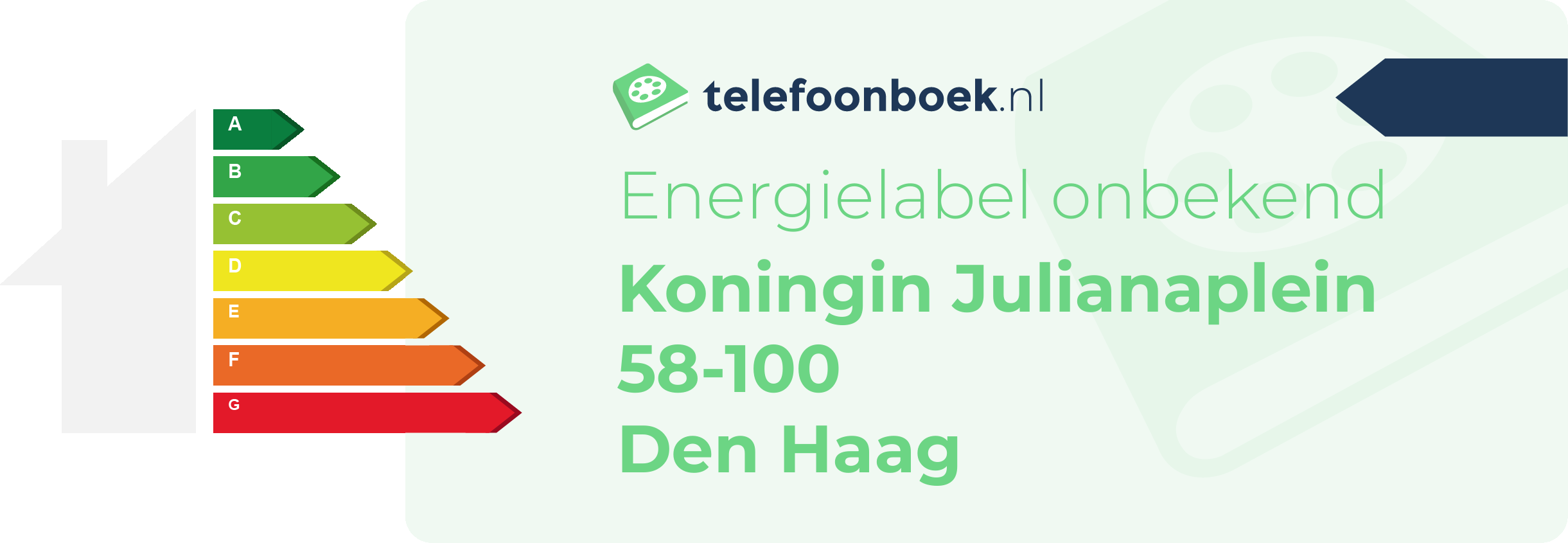 Energielabel Koningin Julianaplein 58-100 Den Haag