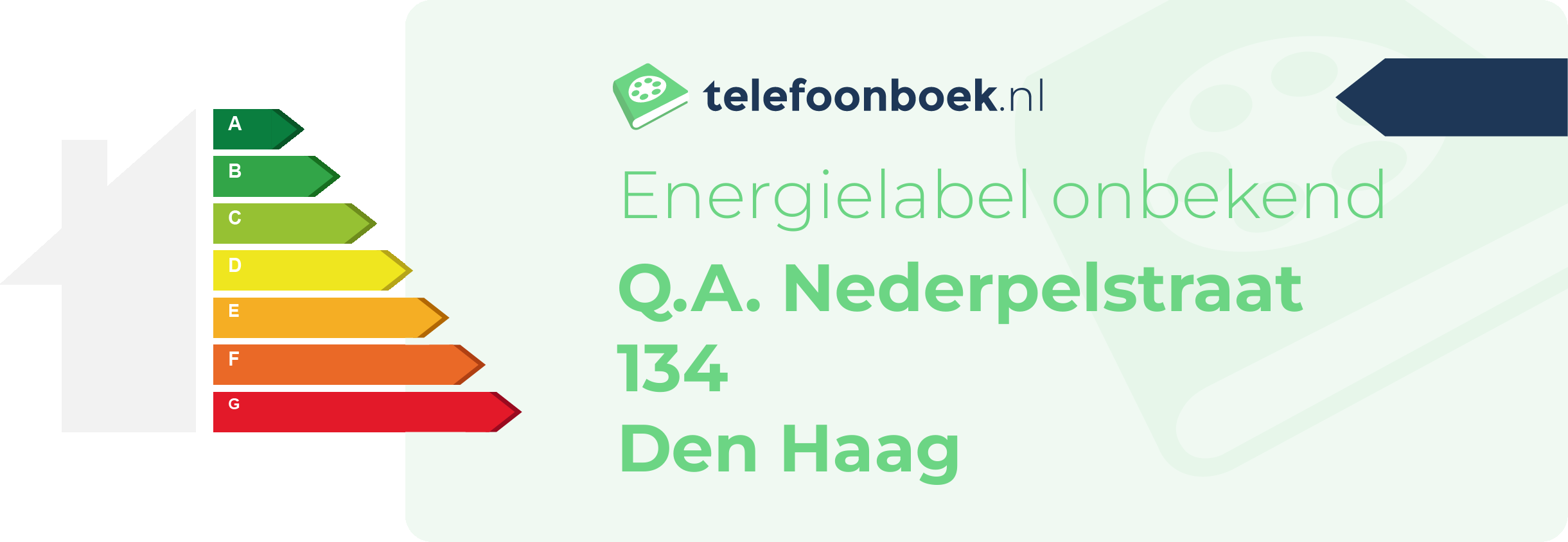 Energielabel Q.A. Nederpelstraat 134 Den Haag