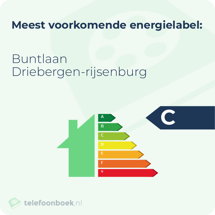 Energielabel Buntlaan Driebergen-Rijsenburg | Meest voorkomend