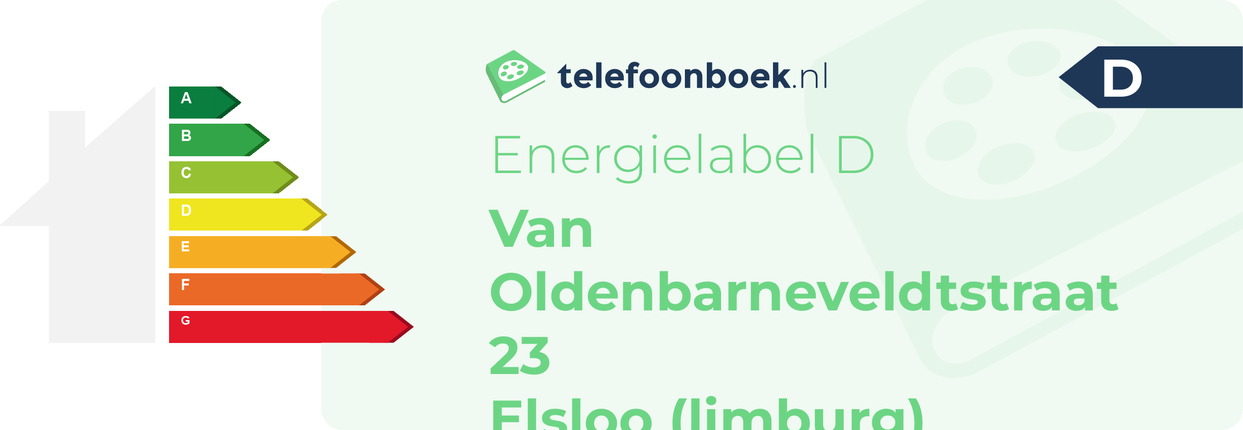 Energielabel Van Oldenbarneveldtstraat 23 Elsloo (Limburg)
