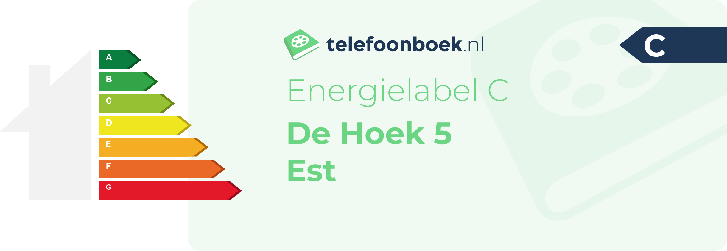 Energielabel De Hoek 5 Est