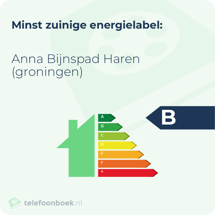 Energielabel Anna Bijnspad Haren (Groningen) | Minst zuinig