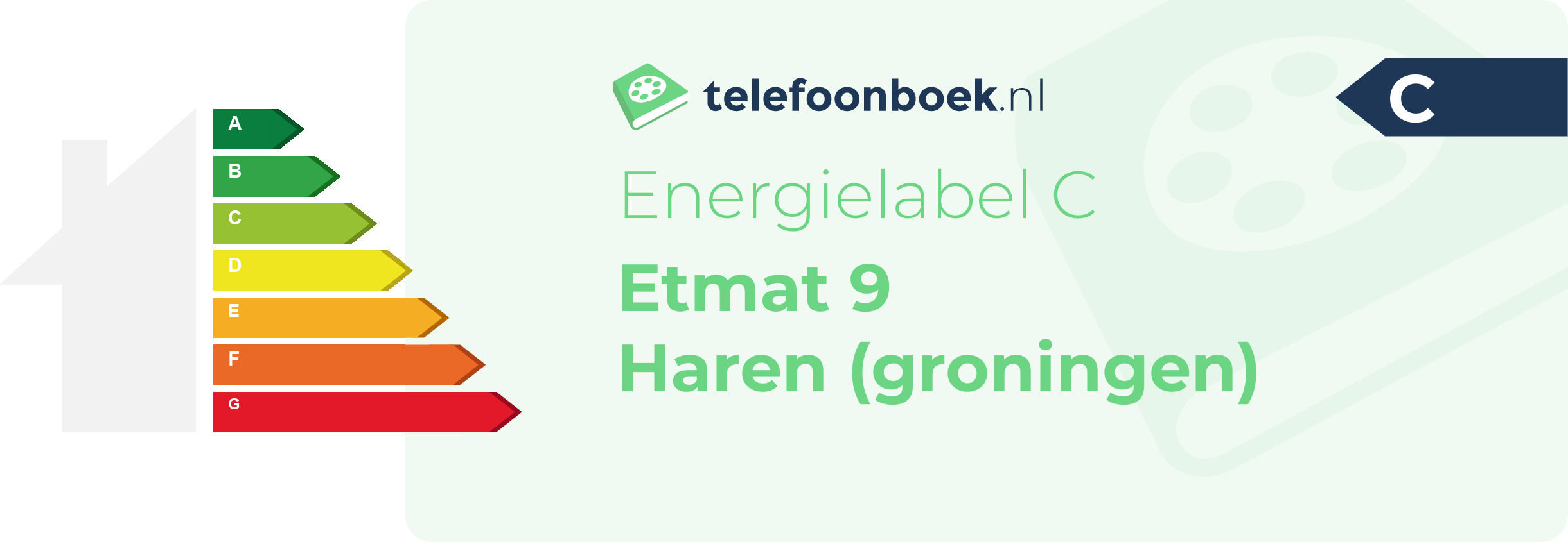 Energielabel Etmat 9 Haren (Groningen)