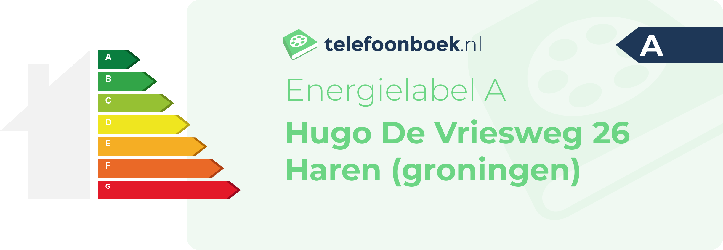 Energielabel Hugo De Vriesweg 26 Haren (Groningen)