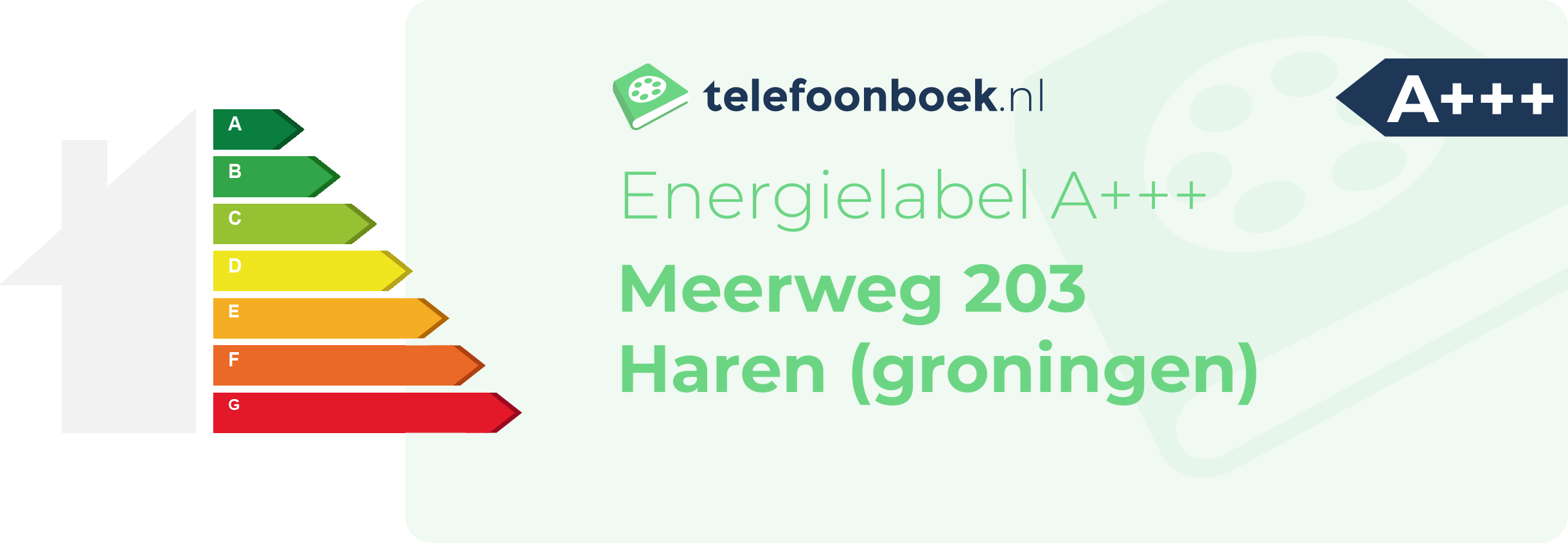 Energielabel Meerweg 203 Haren (Groningen)