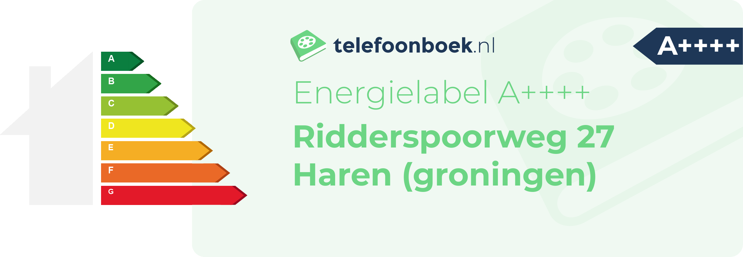 Energielabel Ridderspoorweg 27 Haren (Groningen)