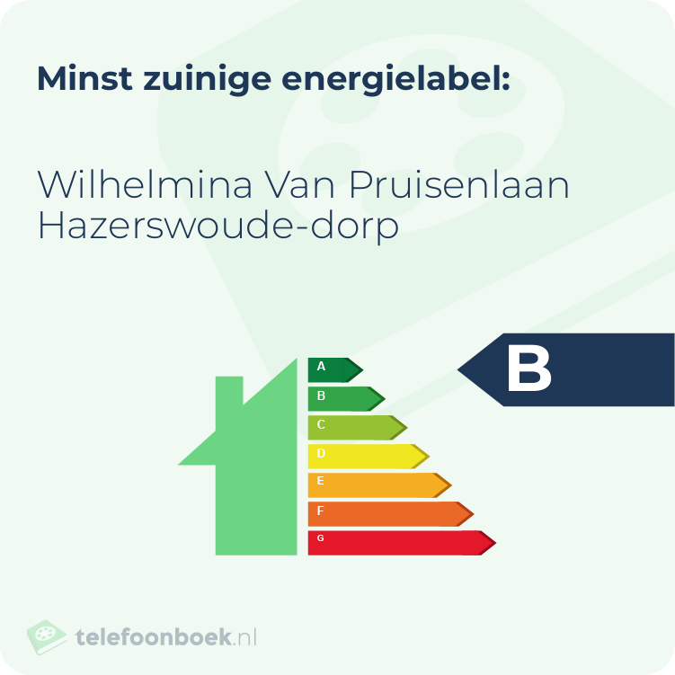 Energielabel Wilhelmina Van Pruisenlaan Hazerswoude-Dorp | Minst zuinig