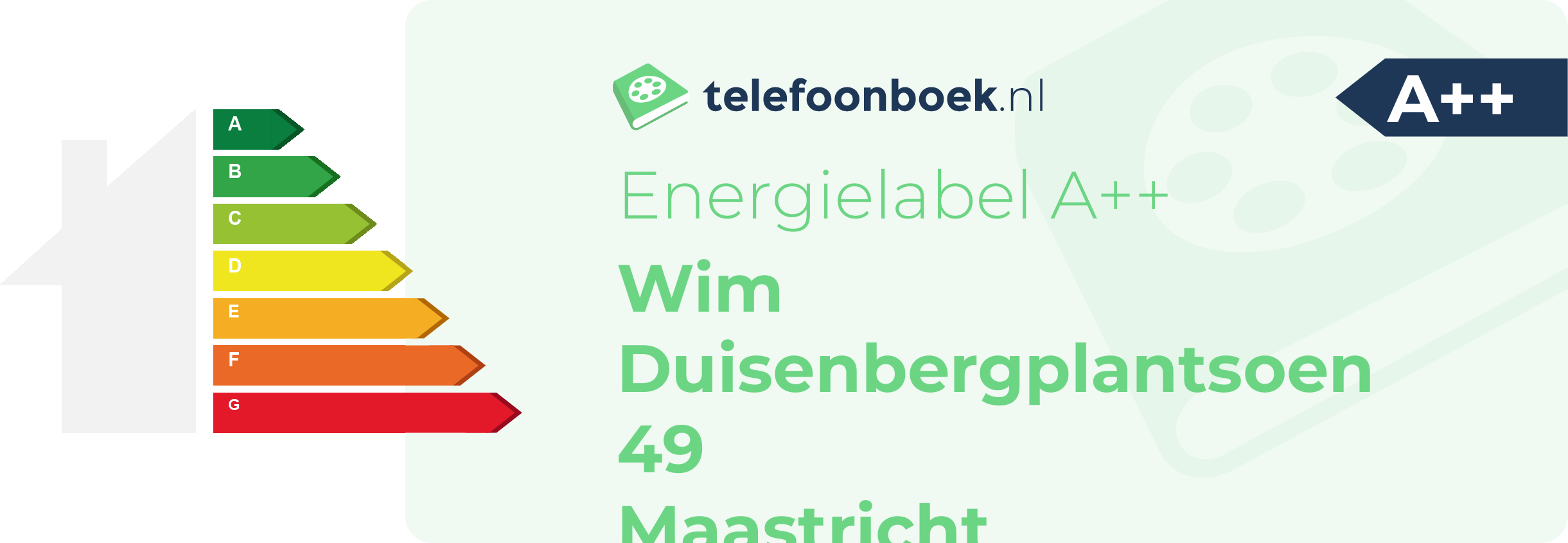 Energielabel Wim Duisenbergplantsoen 49 Maastricht