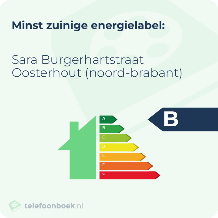 Energielabel Sara Burgerhartstraat Oosterhout (Noord-Brabant) | Minst zuinig