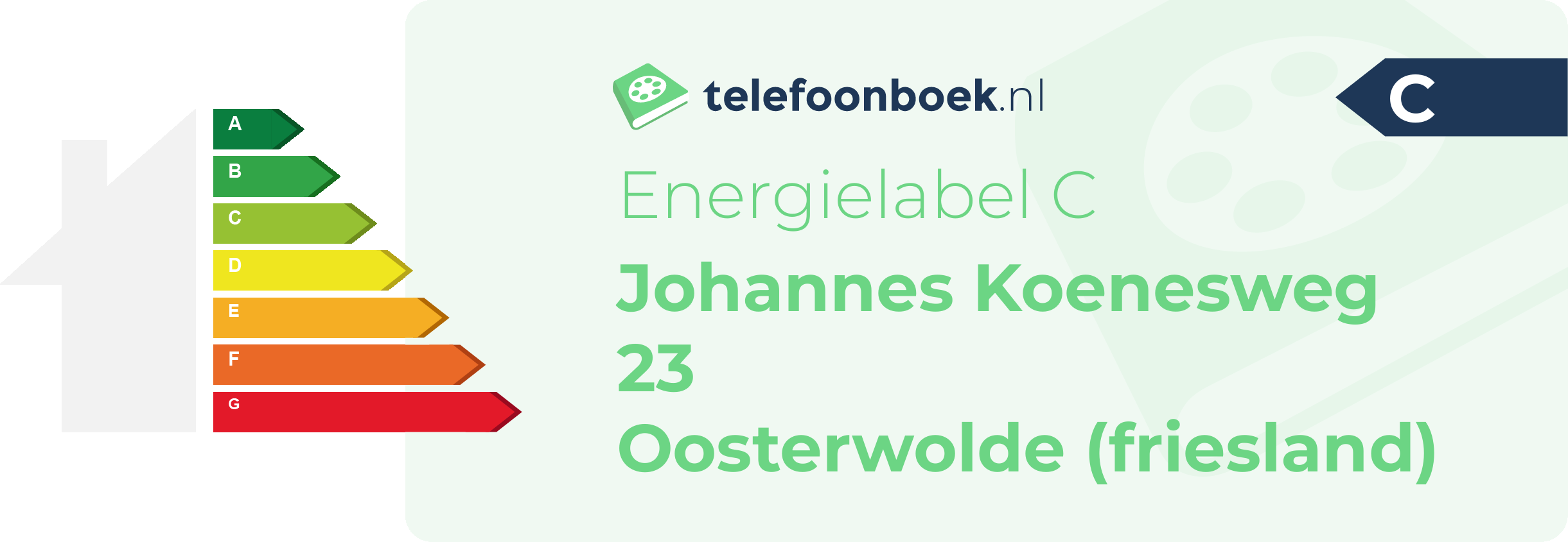 Energielabel Johannes Koenesweg 23 Oosterwolde (Friesland)