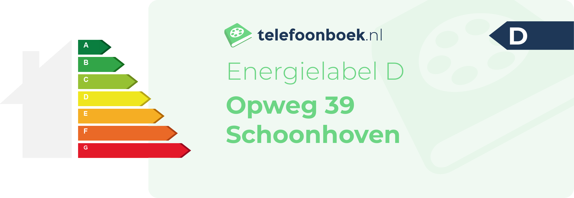 Energielabel Opweg 39 Schoonhoven