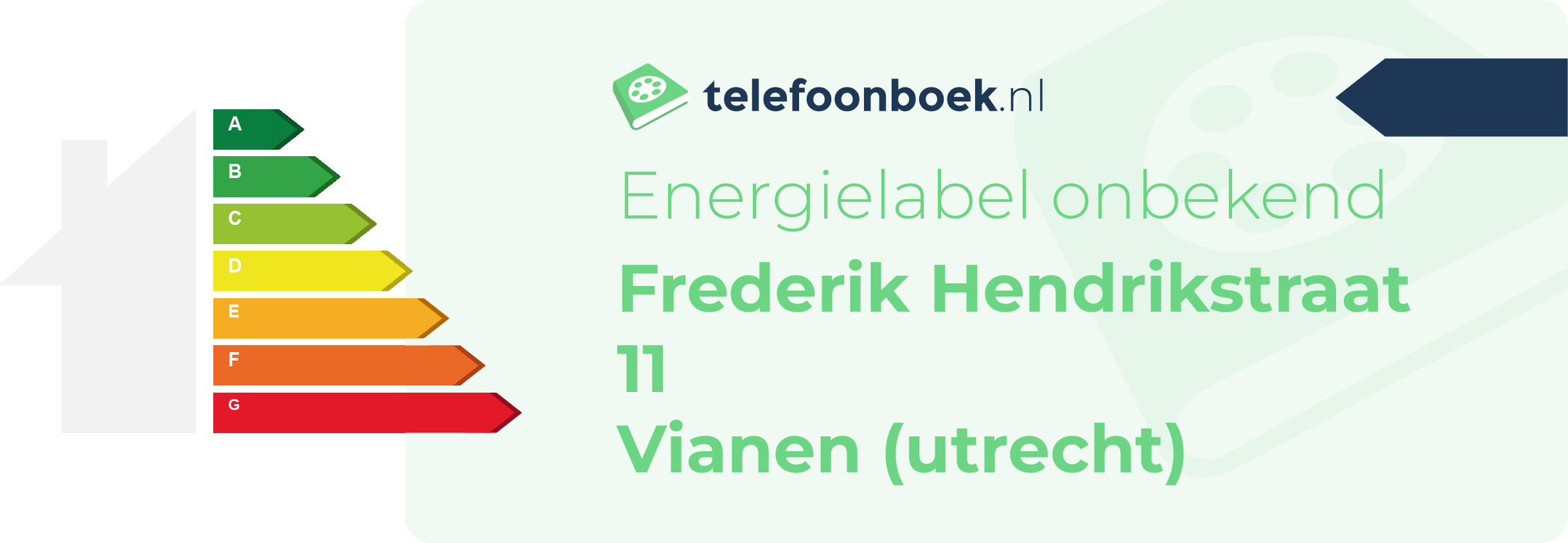 Energielabel Frederik Hendrikstraat 11 Vianen (Utrecht)