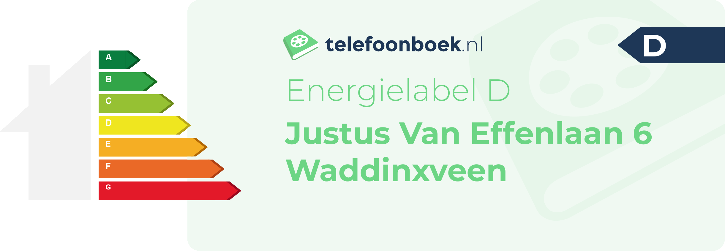Energielabel Justus Van Effenlaan 6 Waddinxveen