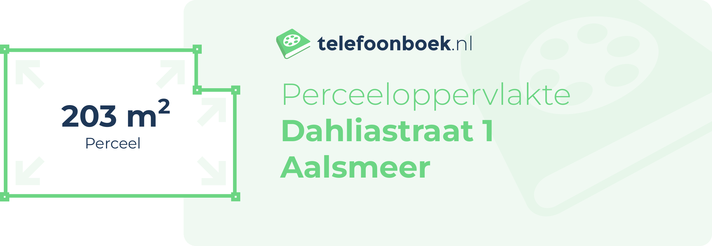 Perceeloppervlakte Dahliastraat 1 Aalsmeer