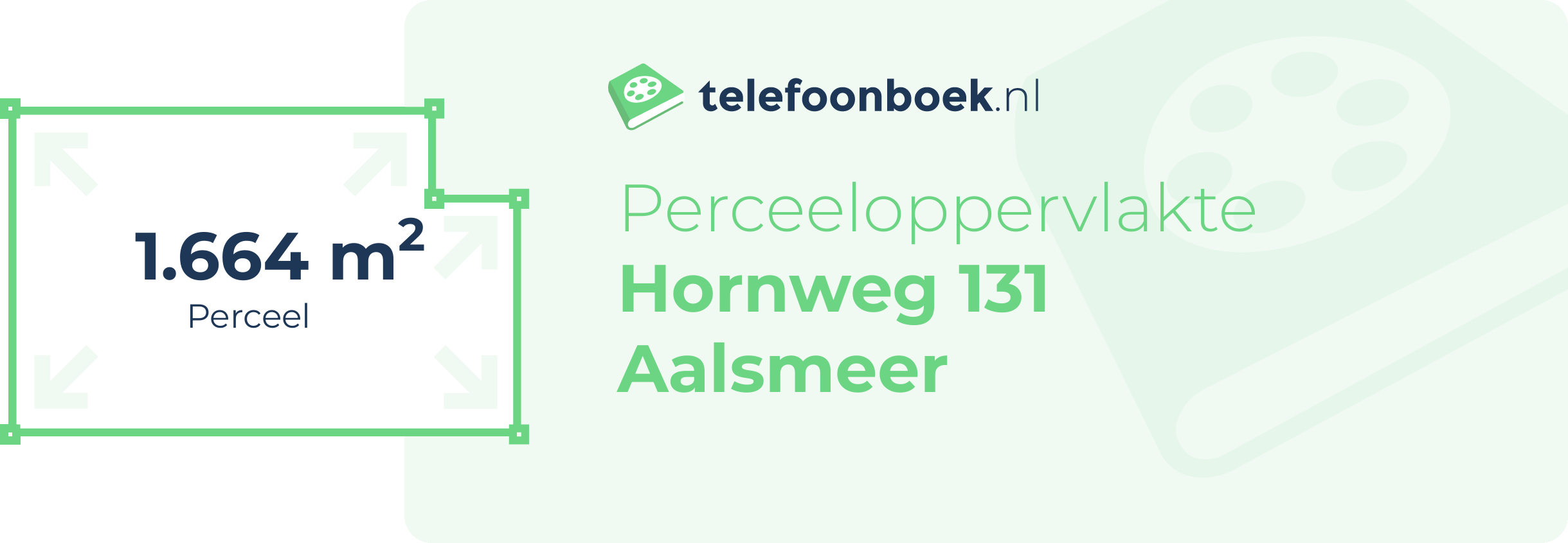 Perceeloppervlakte Hornweg 131 Aalsmeer