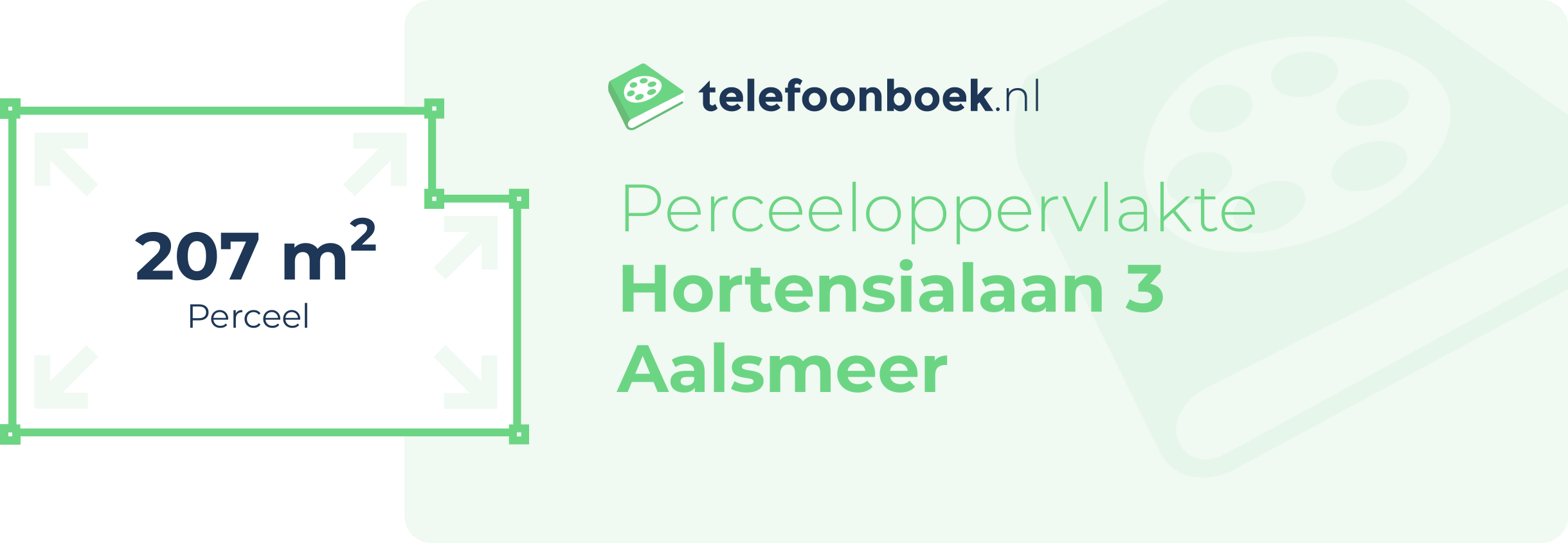 Perceeloppervlakte Hortensialaan 3 Aalsmeer