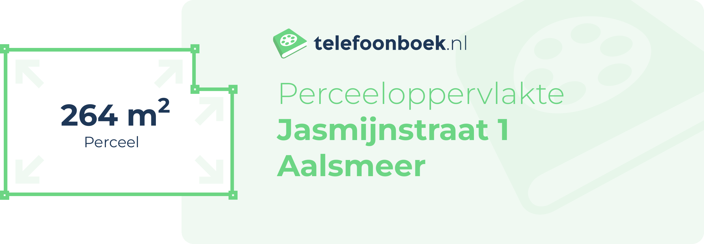 Perceeloppervlakte Jasmijnstraat 1 Aalsmeer
