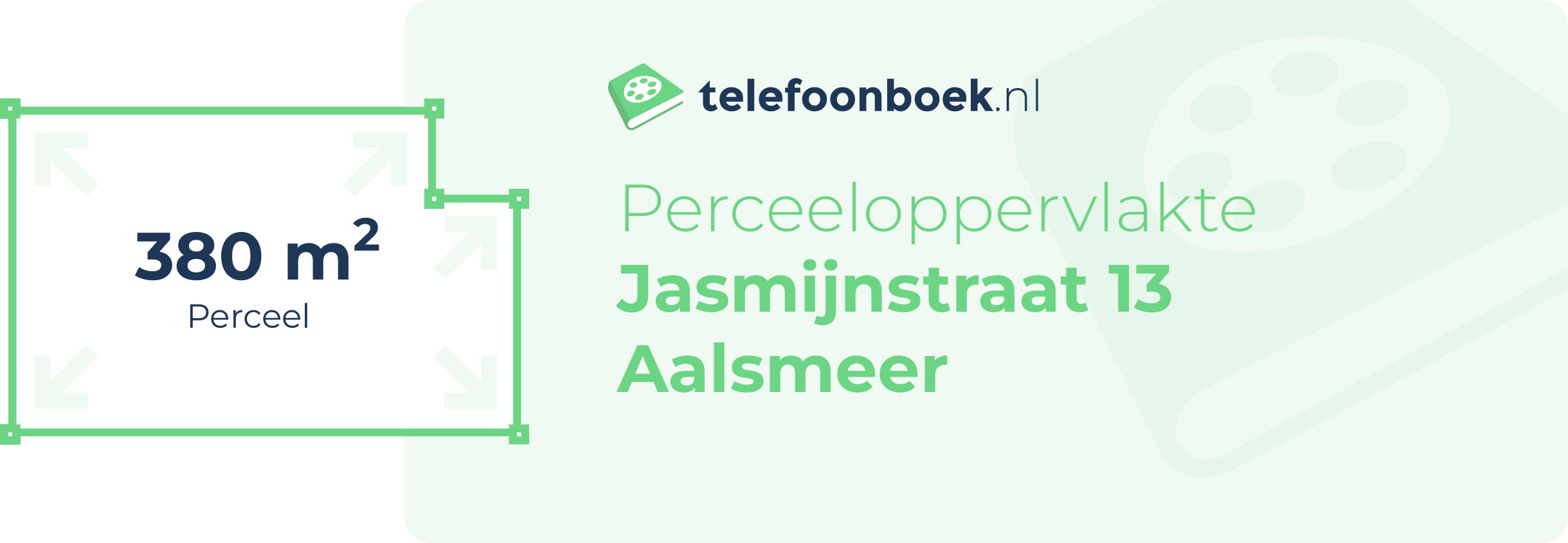 Perceeloppervlakte Jasmijnstraat 13 Aalsmeer