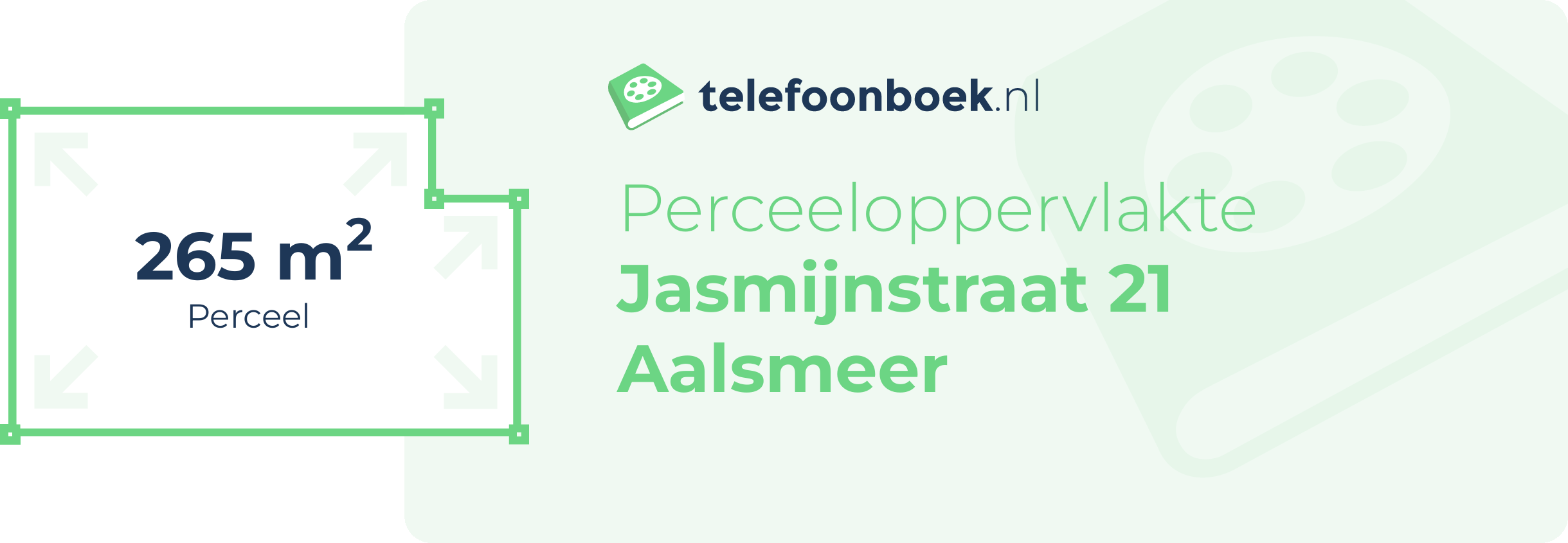 Perceeloppervlakte Jasmijnstraat 21 Aalsmeer