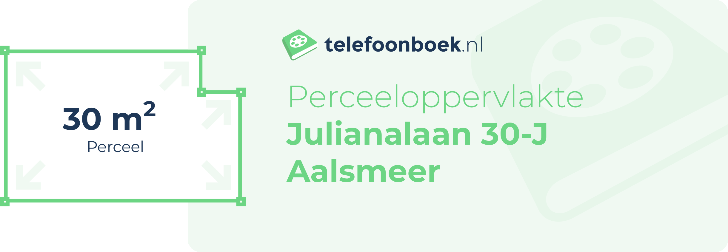 Perceeloppervlakte Julianalaan 30-J Aalsmeer