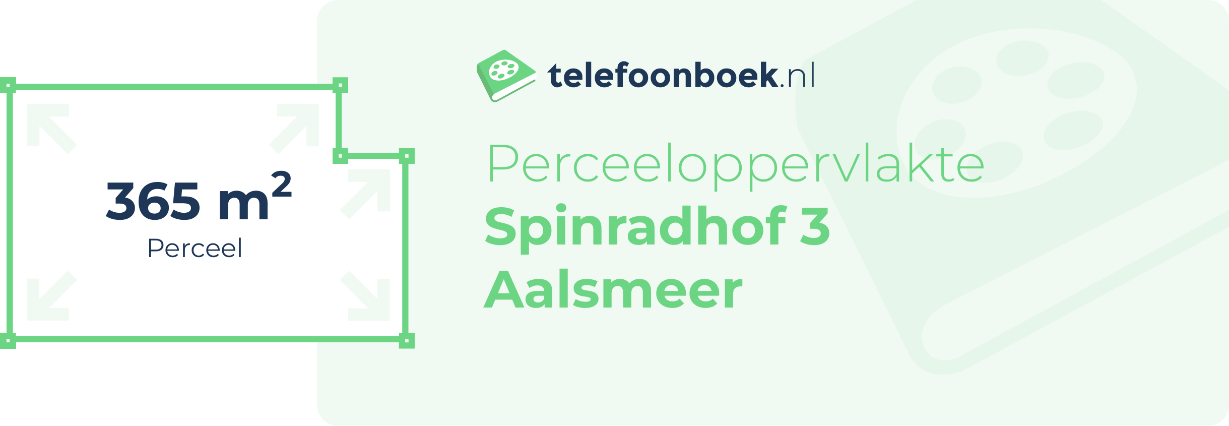 Perceeloppervlakte Spinradhof 3 Aalsmeer