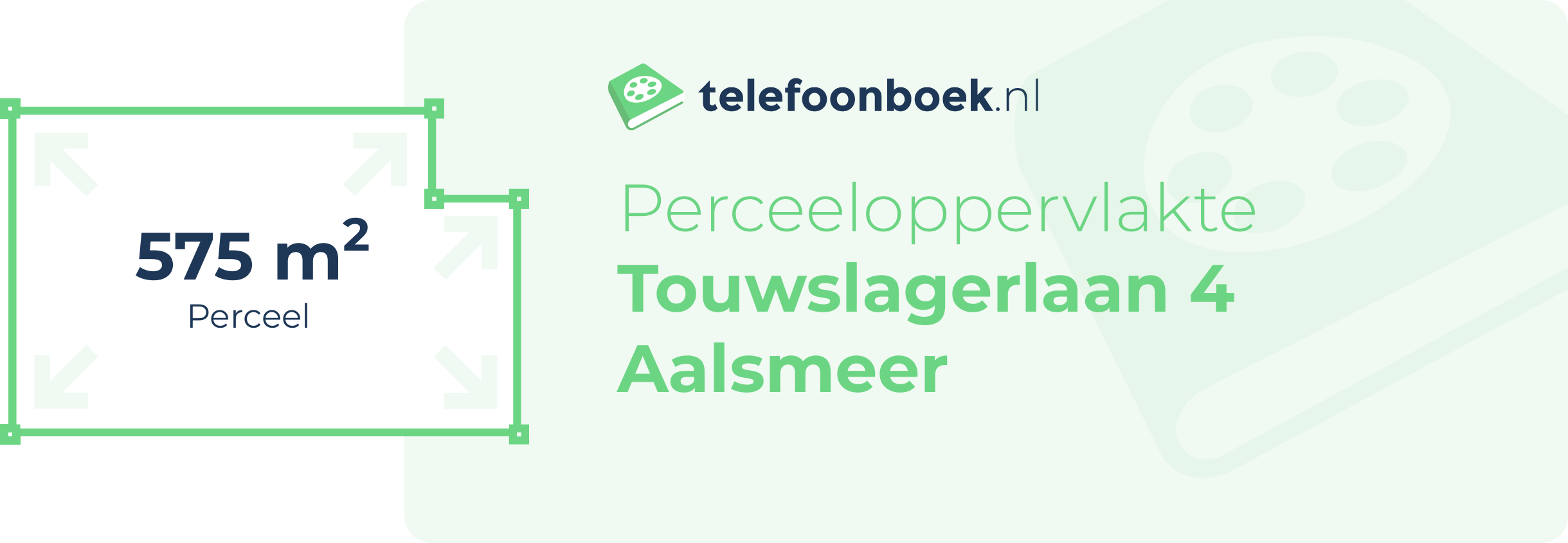 Perceeloppervlakte Touwslagerlaan 4 Aalsmeer
