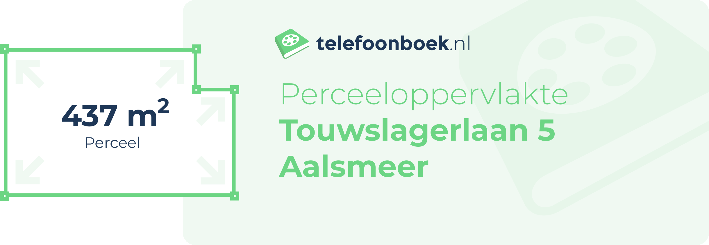 Perceeloppervlakte Touwslagerlaan 5 Aalsmeer
