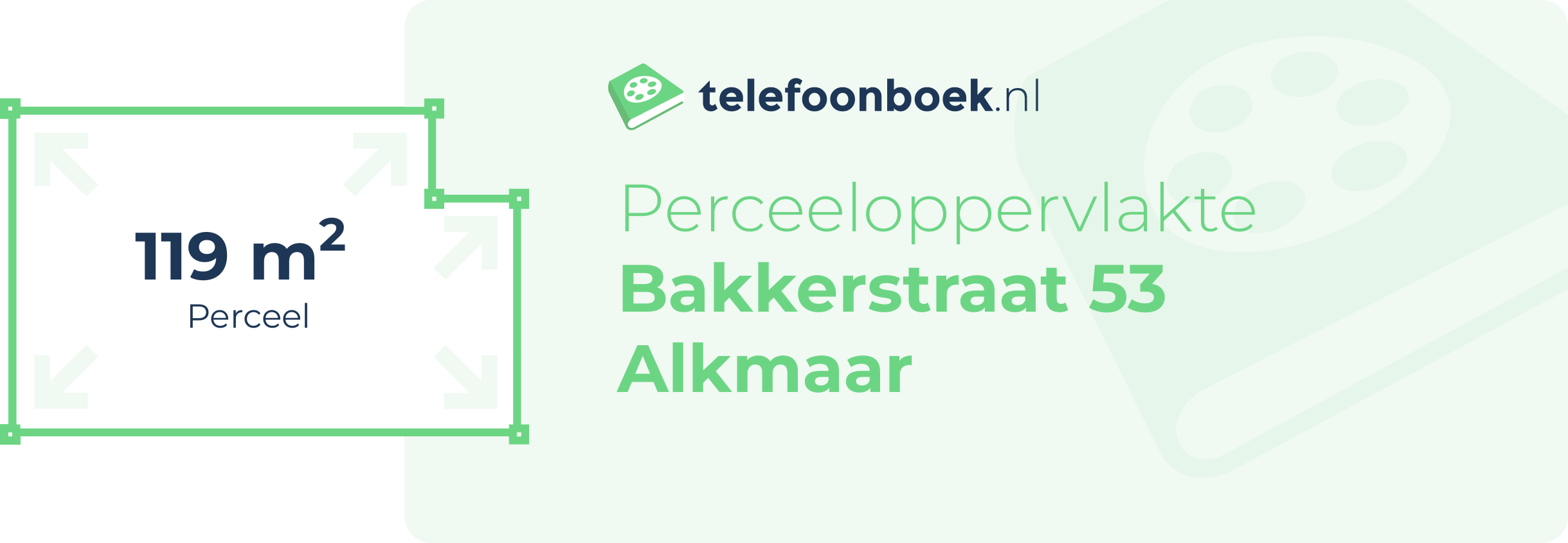Perceeloppervlakte Bakkerstraat 53 Alkmaar
