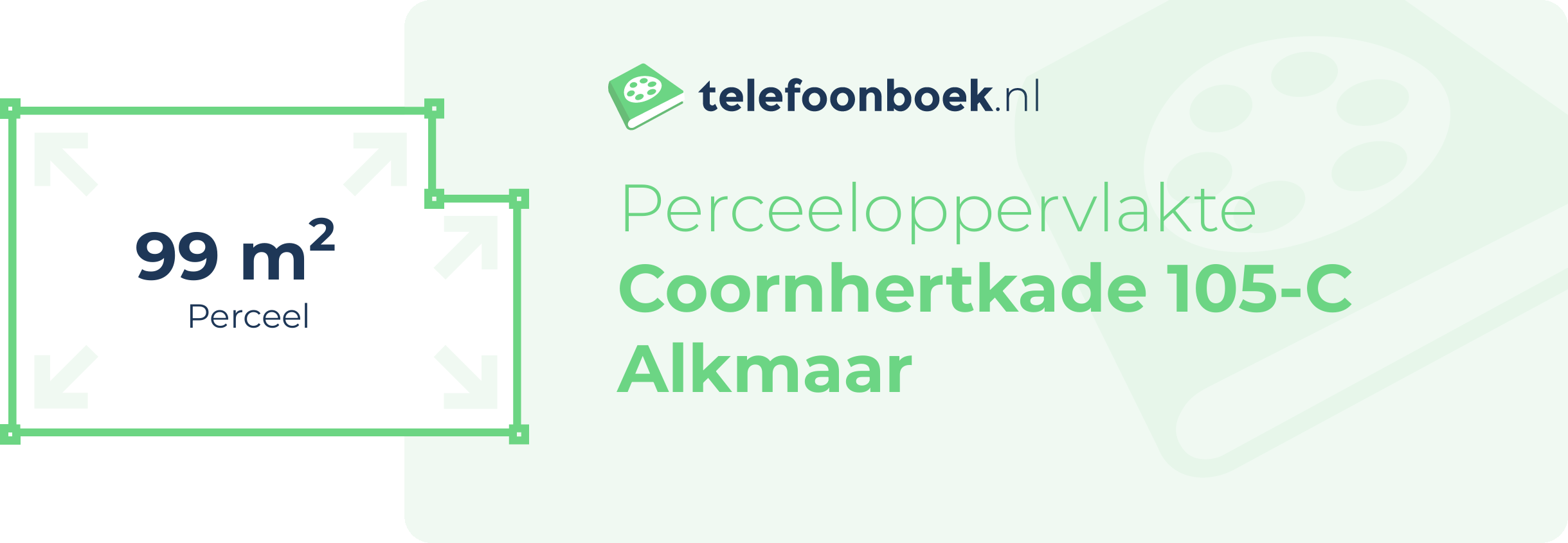 Perceeloppervlakte Coornhertkade 105-C Alkmaar