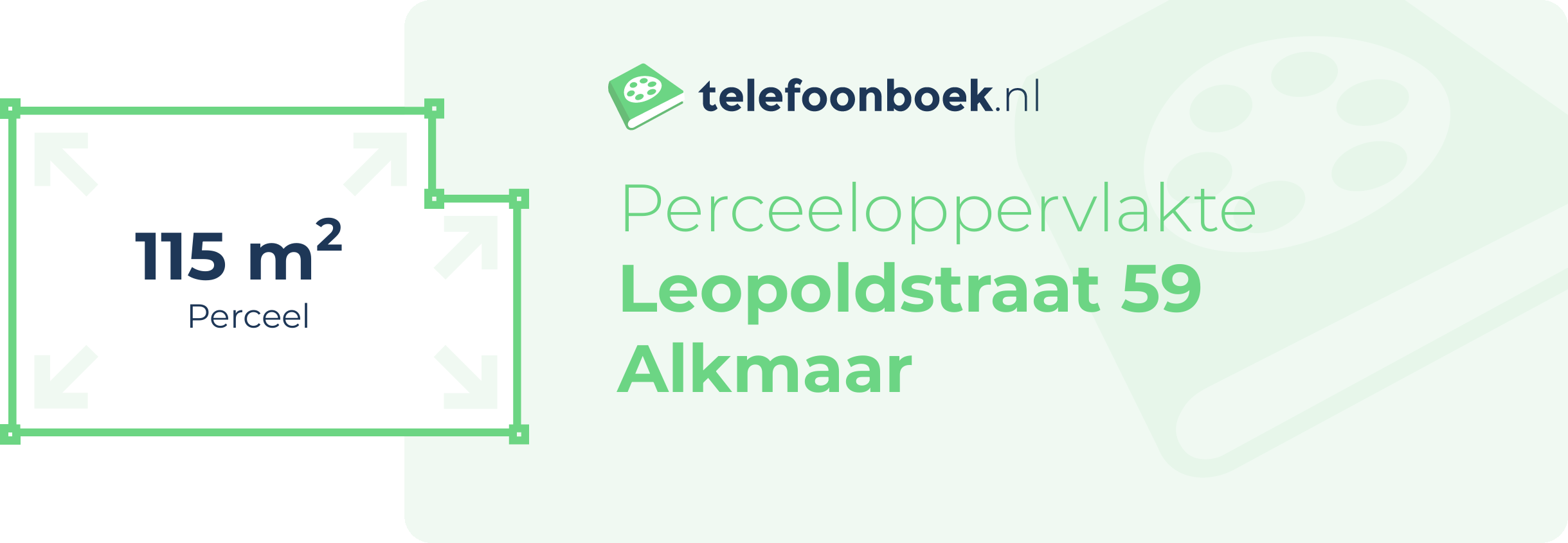 Perceeloppervlakte Leopoldstraat 59 Alkmaar