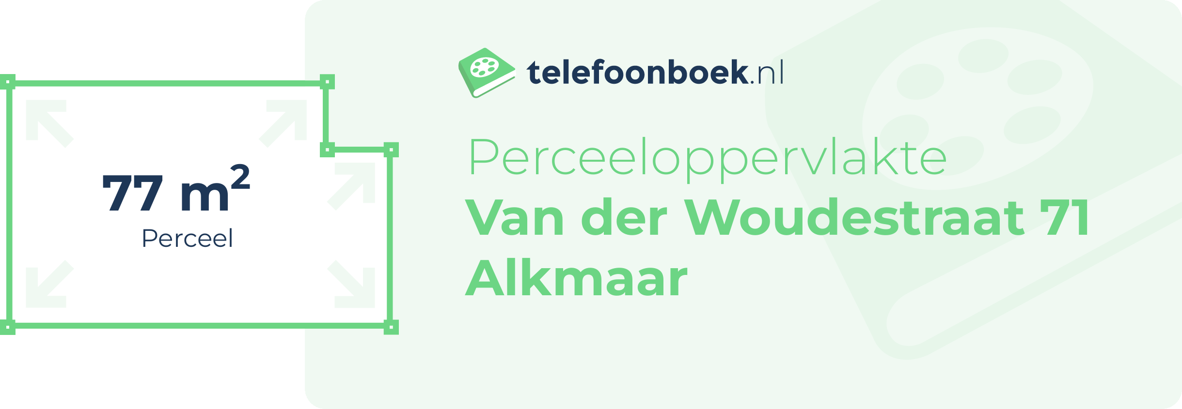 Perceeloppervlakte Van Der Woudestraat 71 Alkmaar