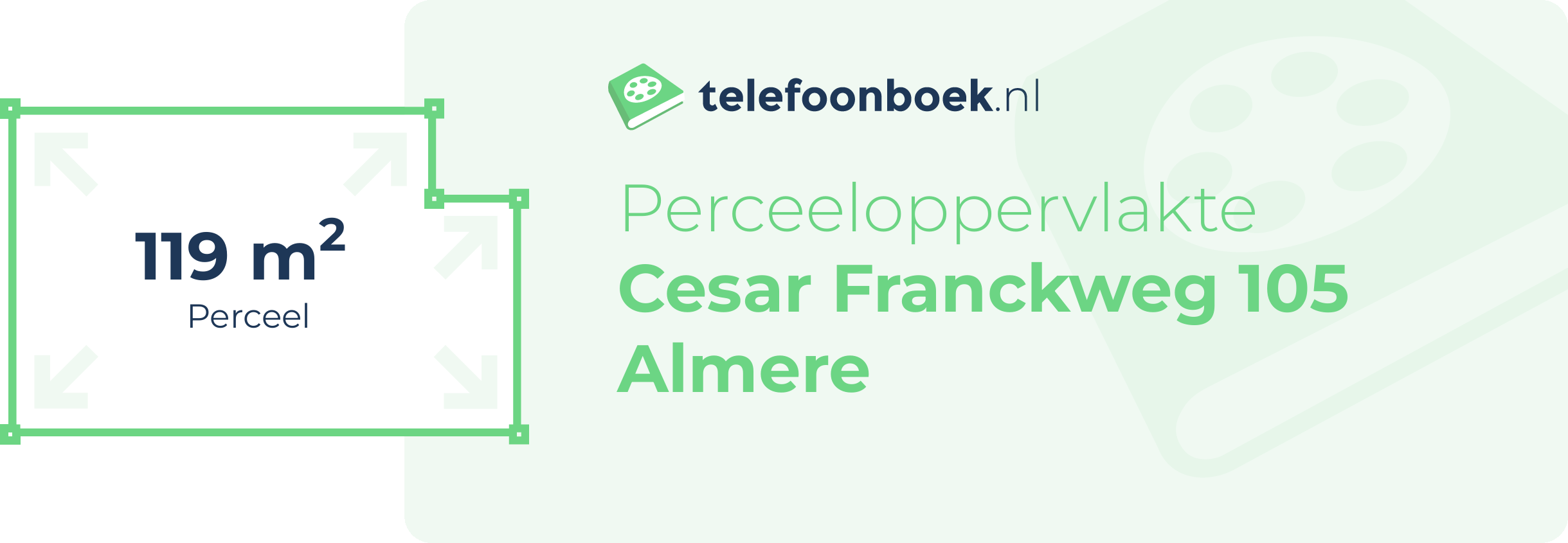Perceeloppervlakte Cesar Franckweg 105 Almere