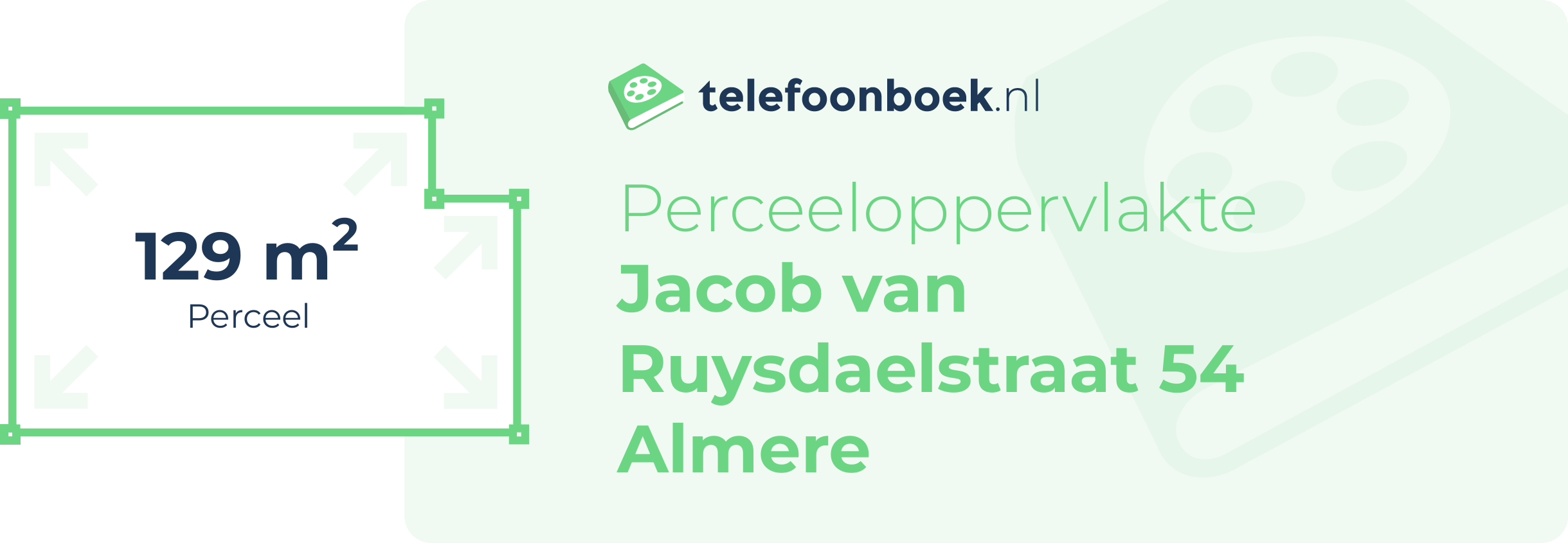 Perceeloppervlakte Jacob Van Ruysdaelstraat 54 Almere