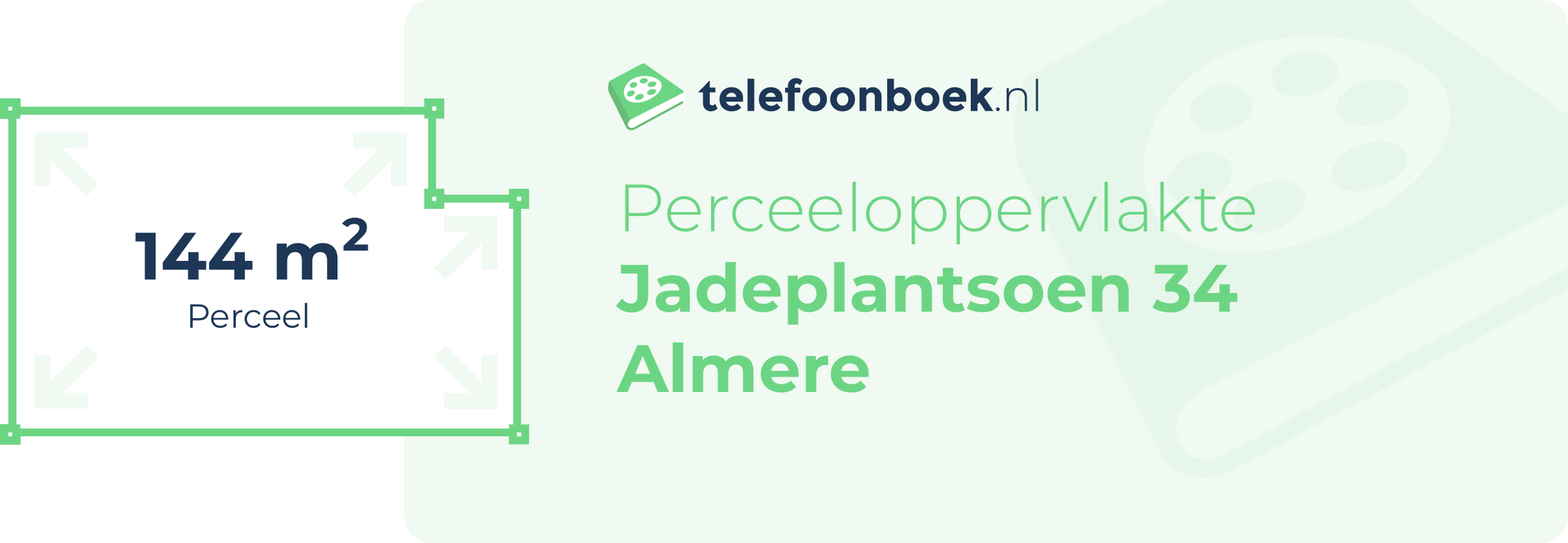 Perceeloppervlakte Jadeplantsoen 34 Almere