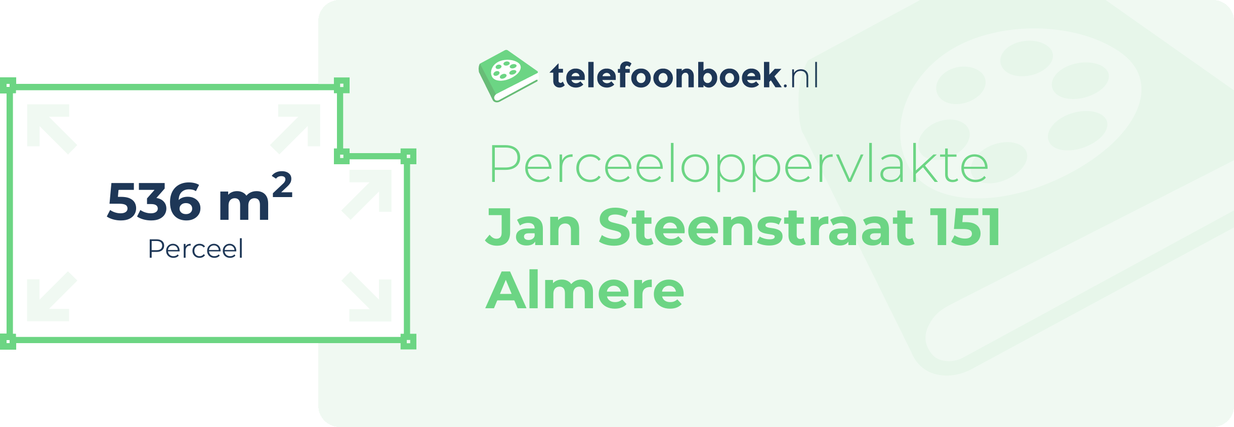 Perceeloppervlakte Jan Steenstraat 151 Almere