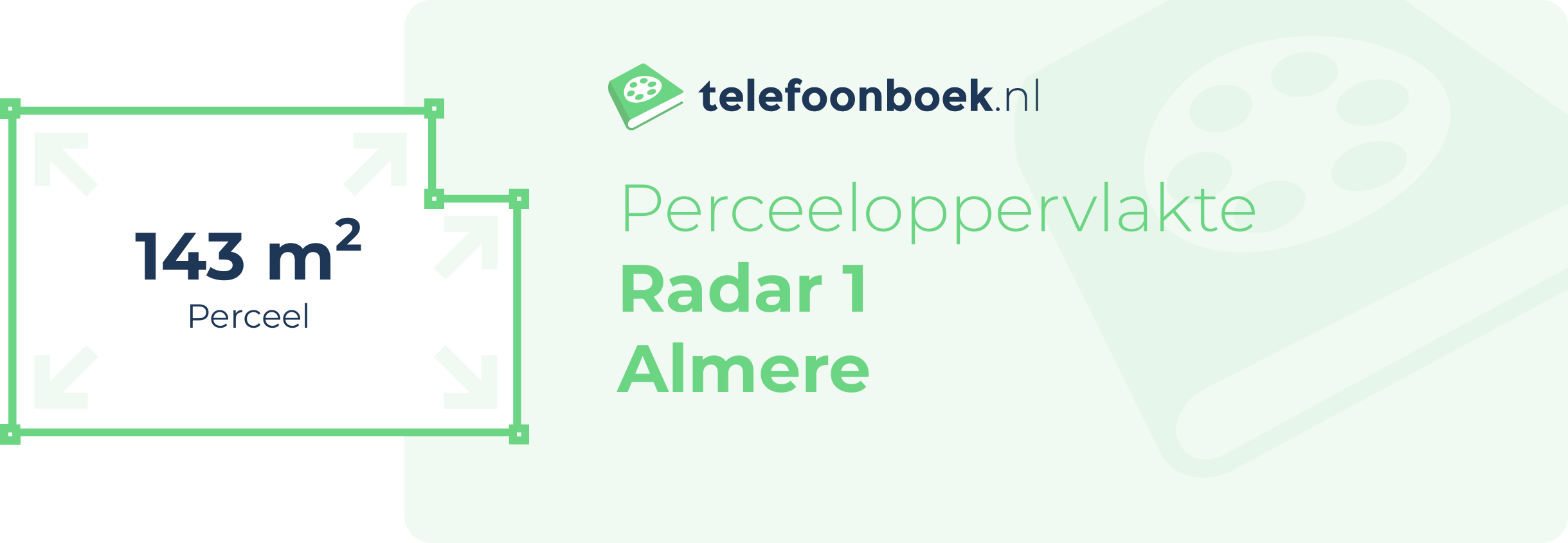 Perceeloppervlakte Radar 1 Almere