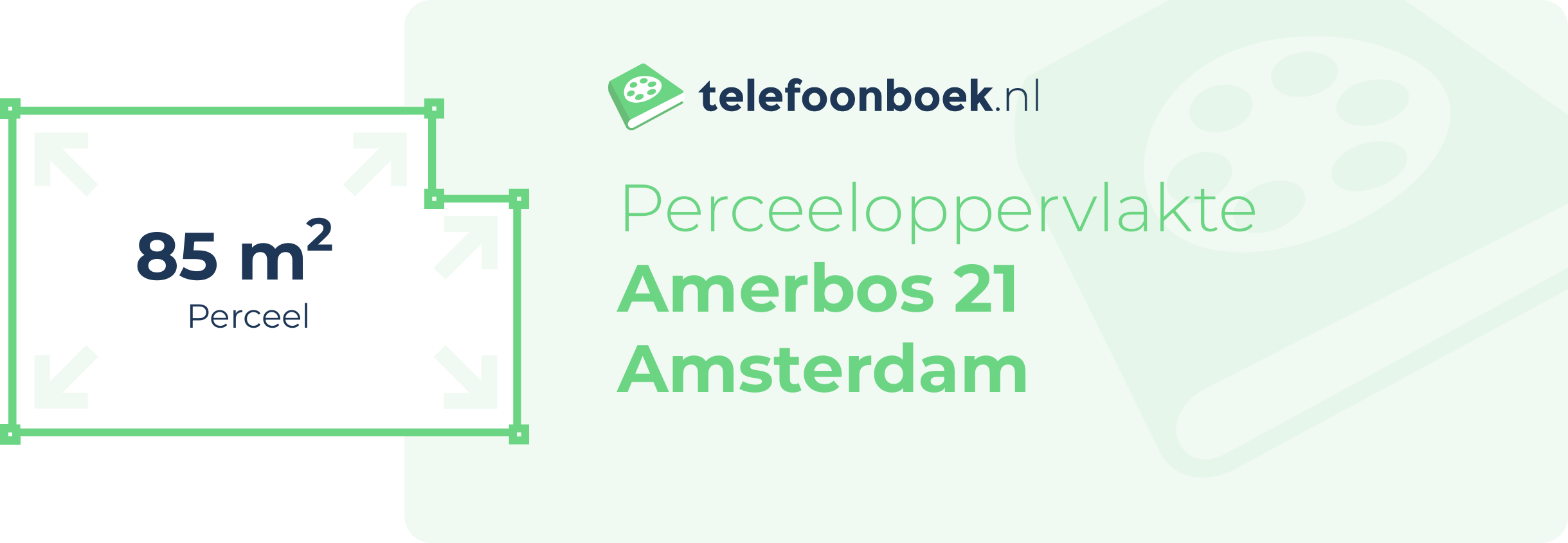 Perceeloppervlakte Amerbos 21 Amsterdam