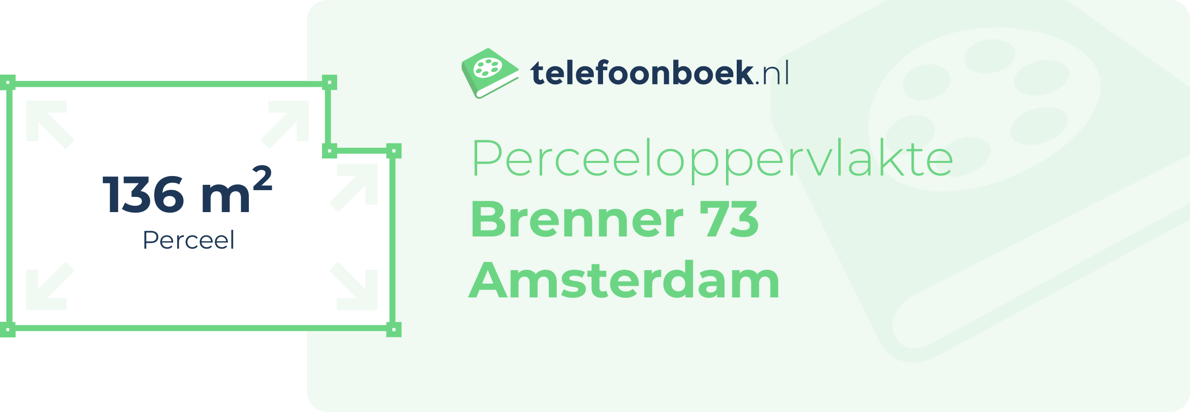 Perceeloppervlakte Brenner 73 Amsterdam
